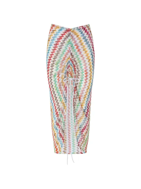 Missoni chevron-pattern beach skirt White MS26SH03BR014J