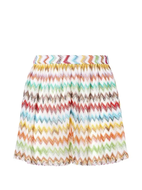 Missoni zigzag elasticated shorts White MC22SI00BR014J