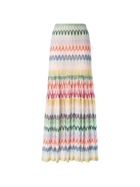 Missoni chevron-pattern maxi skirt Neutrals DS26SH1KBR015I
