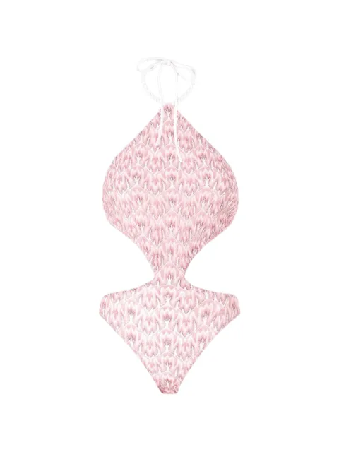 Missoni trikini in lamé viscose with foliage motif Pink MS26SP0QBR014X