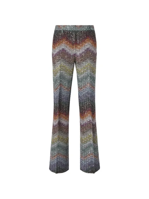 Missoni viscose lamé straight trousers with sequins Grey DS26SI07BC005Y