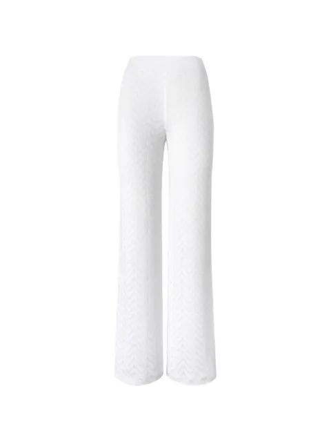 Missoni chevron-pattern trousers White DC26SI01BK01H2