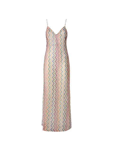 Missoni long cover-up with thin straps Neutrals MS25SQ1IBR015G