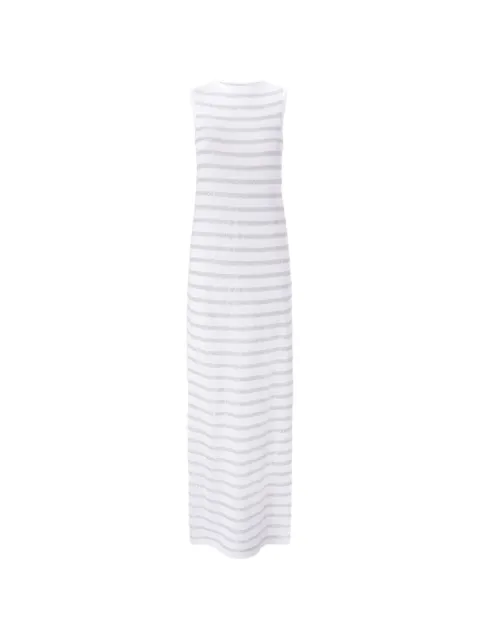 Missoni striped sleeveless maxi dress White DS26SG24BK01HB