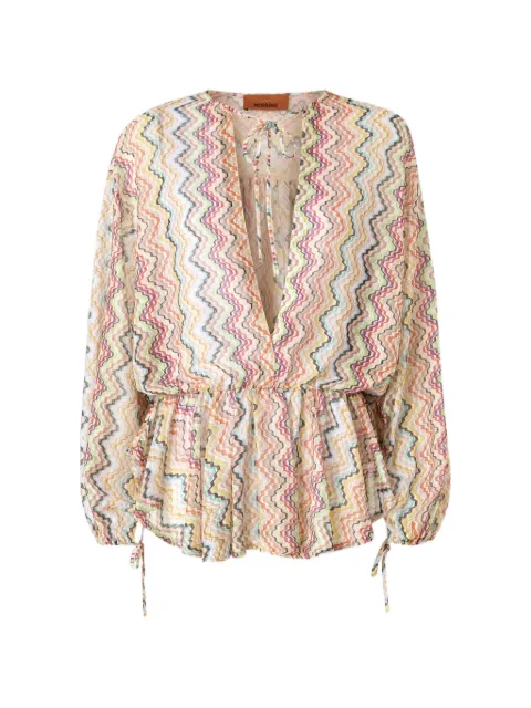 Missoni chevron-patterned beach cover Neutrals MS26SQ21BR015G
