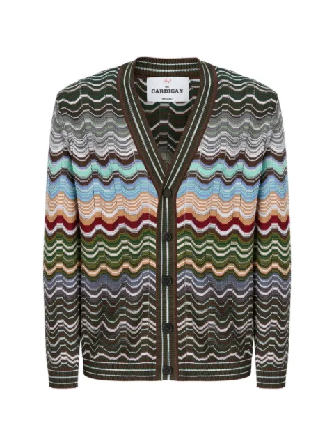 Missoni zig-zag cardigan Green US26SM02BK01G8