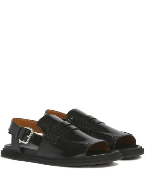 Marni buckle-detail loafer sandals Black SAMR006301P4574