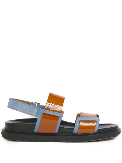 Marni double-strap Fussbett sandals Brown FBMS018001P7615