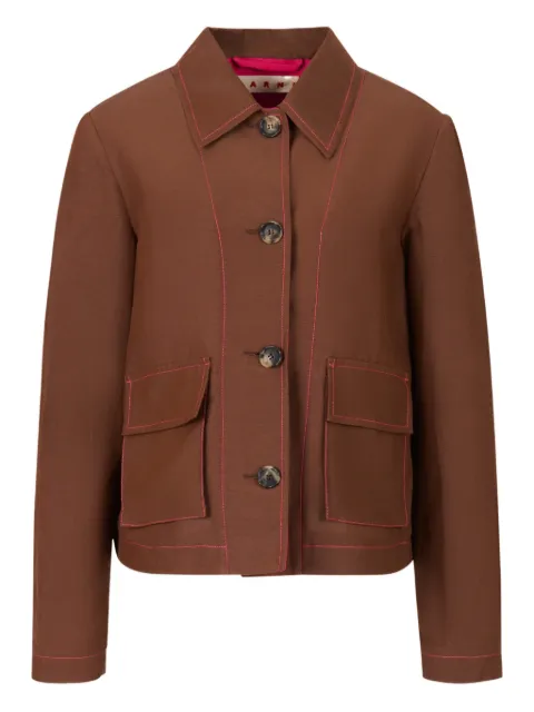 Marni long-sleeve jacket Brown GIMA0326X0TR015