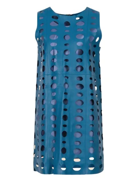 Marni circular cut-out sleeveless mini dress Blue ABMX1540SVULA736