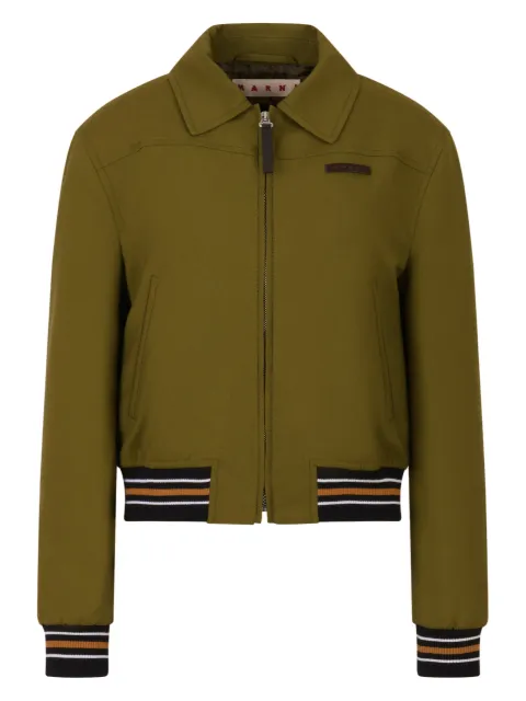 Marni striped ribbed jacket Green JKMA0400LQUTW839