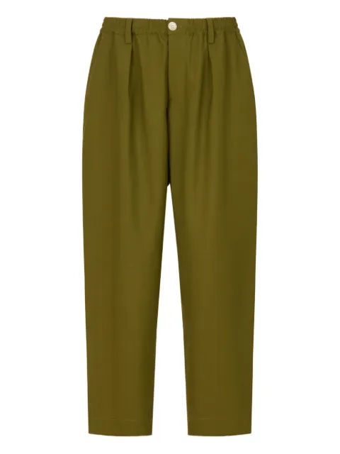Marni pleated elasticated-waistband trousers Green PUMU0017U6UTW83900V51