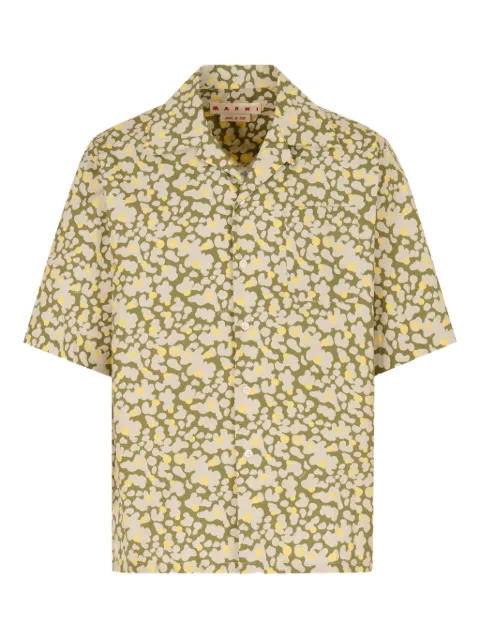 Marni short-sleeve abstract-print shirt Green CUMU0213A5UTC576