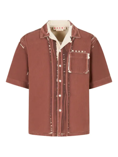 Marni logo shirt Brown CUJU0017A2USCY64