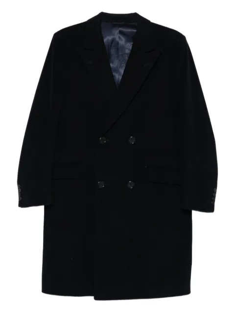 A.N.G.E.L.O. Vintage Upcycling double-breasted wool coat Black AU450ZK