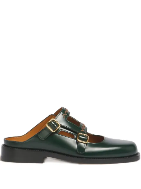 Marni Bambi 3.0 buckle leather loafers Green SBMS010202PS679