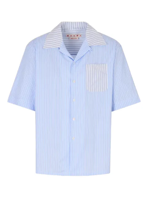Marni striped-pattern Shirt Blue CUMU0213Q8UTC254STB37