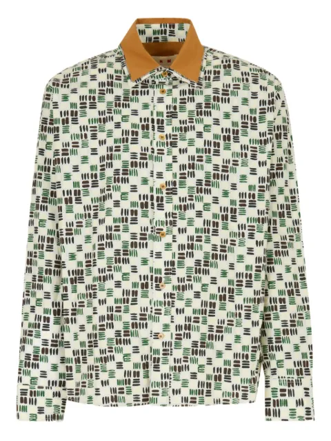 Marni long-sleeves printed shirt White CUMU0367Q0UTC569