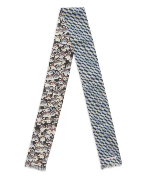 Marni silk scarf with contrast prints Blue ACMC0198Y0UAS025