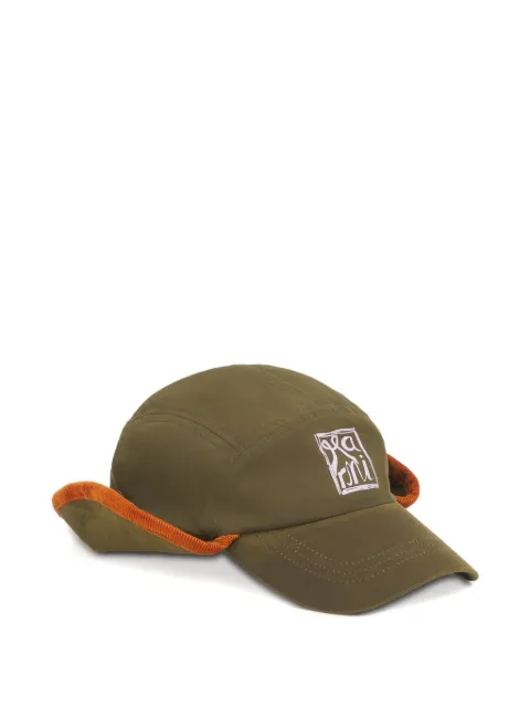 Marni gabardine baseball cap with ear flaps Green CLZC0185QSUTC571