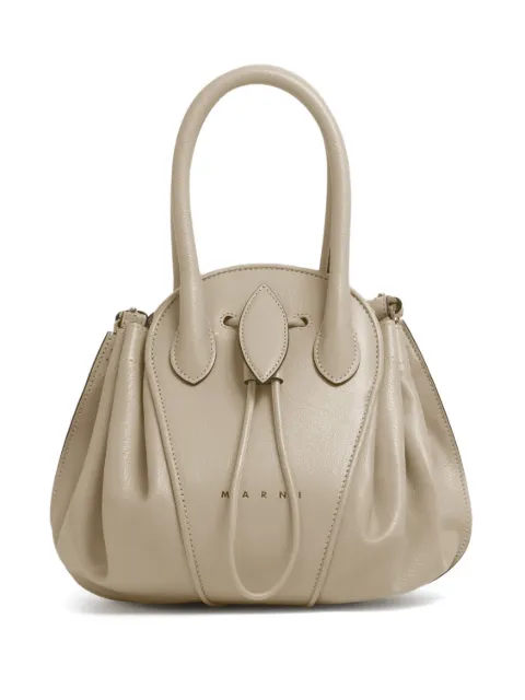 Marni leather Tulipea small handbag Neutrals SBMP0223A0P8710