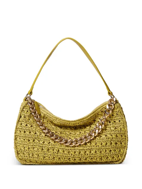 TWINSET large crocheted raffia Liliane bag Yellow 261TD8080