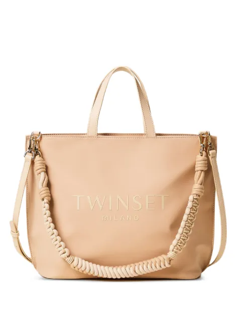 TWINSET shopper bag with logo Neutrals 261TB7520