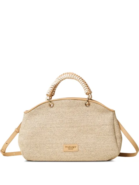 TWINSET woven-handle bowler tote bag Neutrals 261TB7053