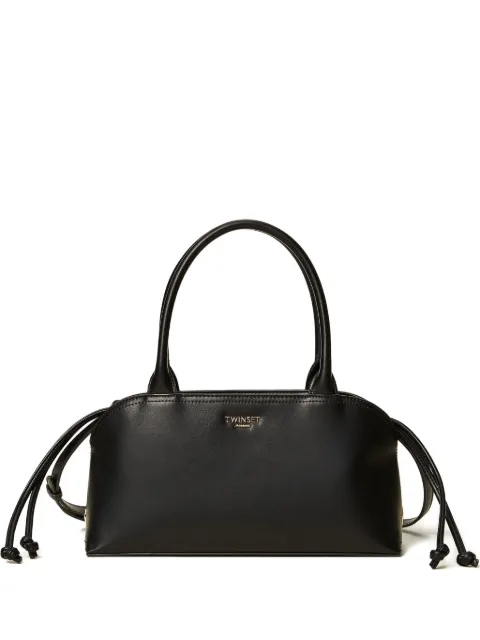 TWINSET bowler bag with printed clutch Black 261TD8141