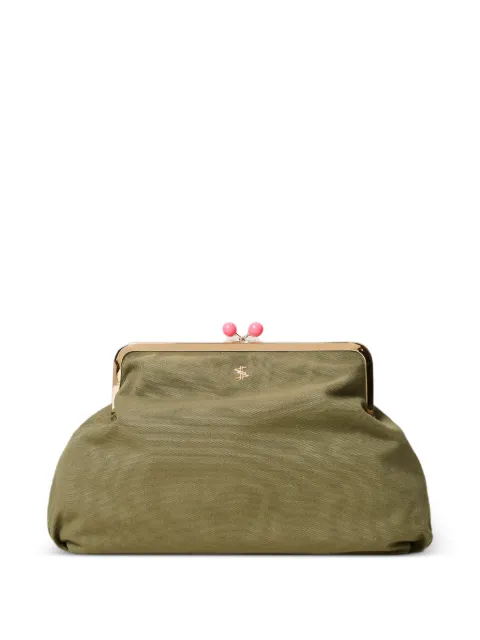 TWINSET x Myfo maxi canvas clutch Green 261AQ8010
