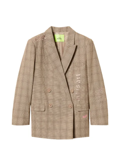TWINSET x Myfo checked blazer Neutrals 261AQ2020
