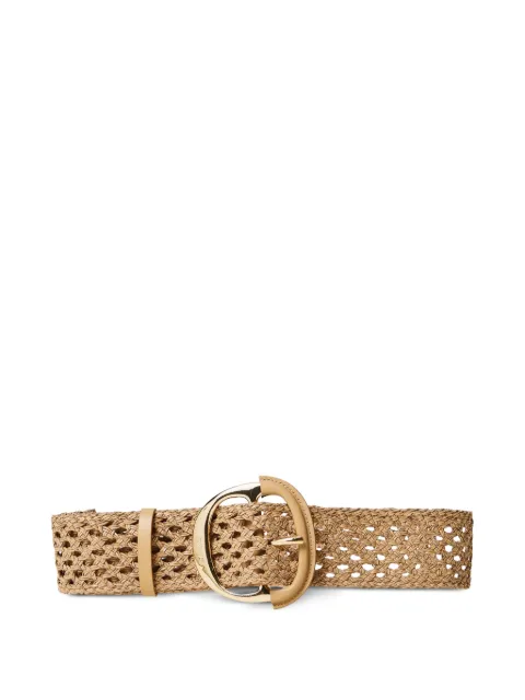 TWINSET intertwined belt with maxi buckle Neutrals 261TO5390