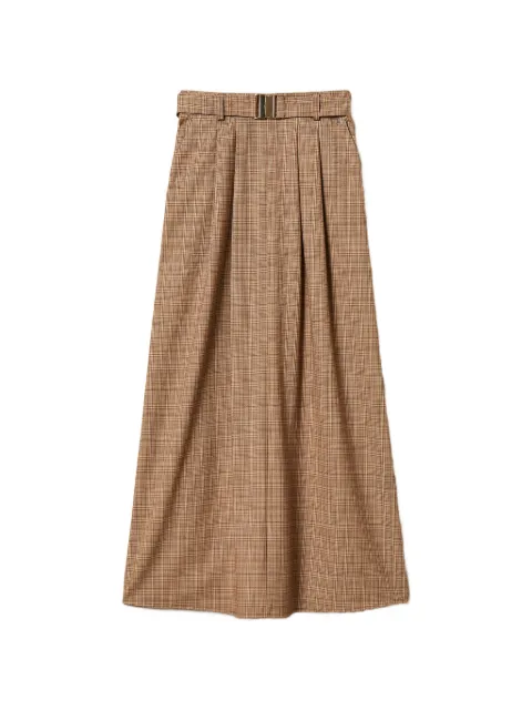 TWINSET long glen plaid skirt Brown 261AP2283