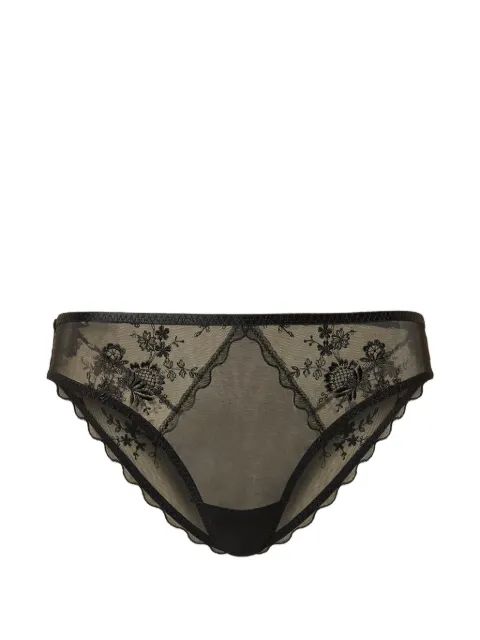 TWINSET floral tulle briefs Black 261LL6D66