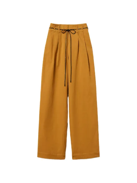 TWINSET wide gabardine trousers Brown 261TP2203