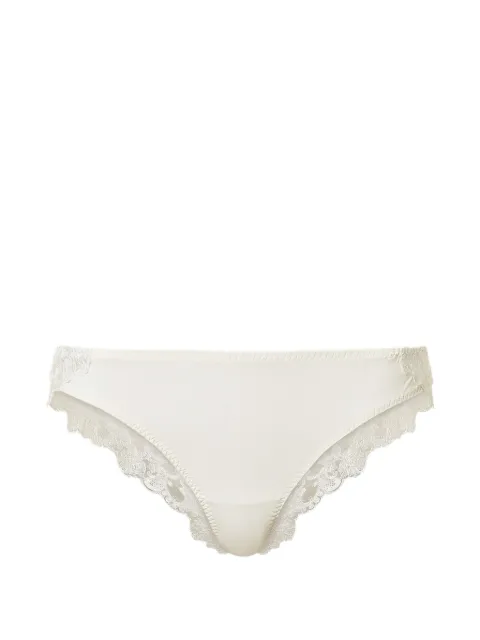 TWINSET charmeuse and embroideres tulle brazilian briefs Neutrals 261LL6C77