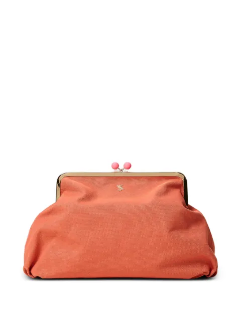 TWINSET x Myfo maxi canvas clutch bag Orange 261AQ8010