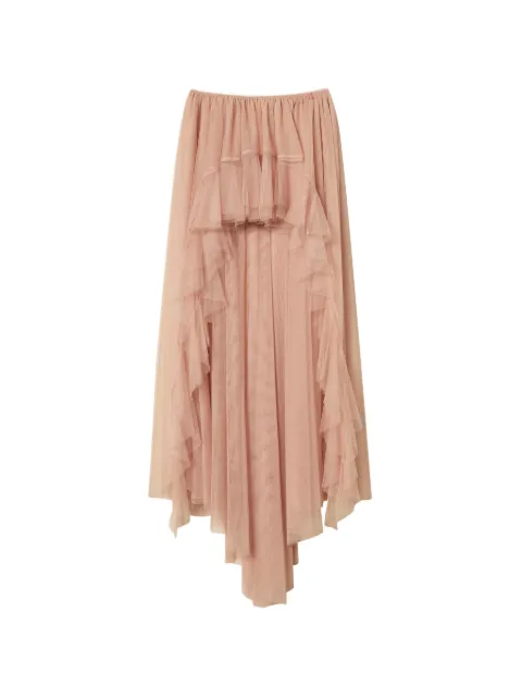 TWINSET x Myfo long asymmetric tulle skirt Neutrals 261AQ2110