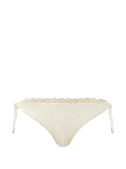 TWINSET bikini thong with crochet detail White 261LMME88
