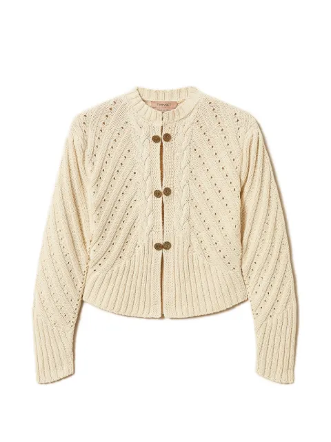 TWINSET cable knit cardigan Neutrals 261TP3270