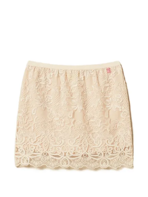 TWINSET x Myfo lace mini skirt Neutrals 261AQ2041