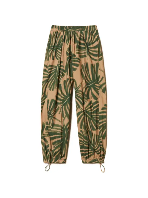 TWINSET printed joggers with print Green 261LL2TCC