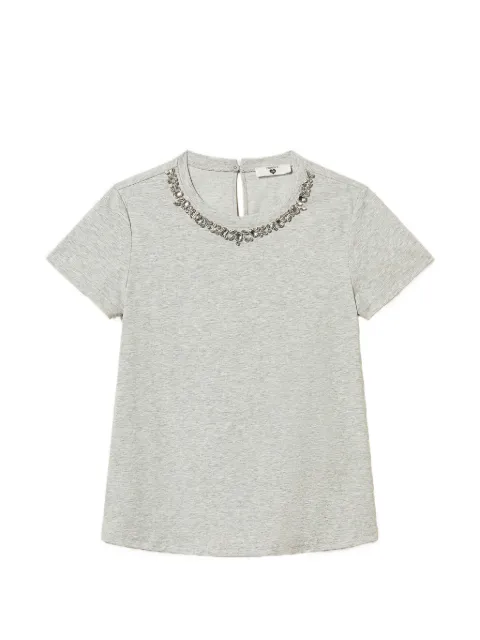 TWINSET cabochon-embellished T-shirt Grey 261LL2BEE