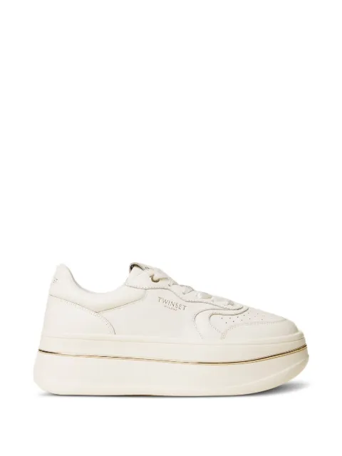 TWINSET Flatform leather sneakers White 261TCP01G