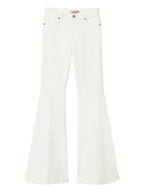 TWINSET cotton bull flared trousers White 261TP2680