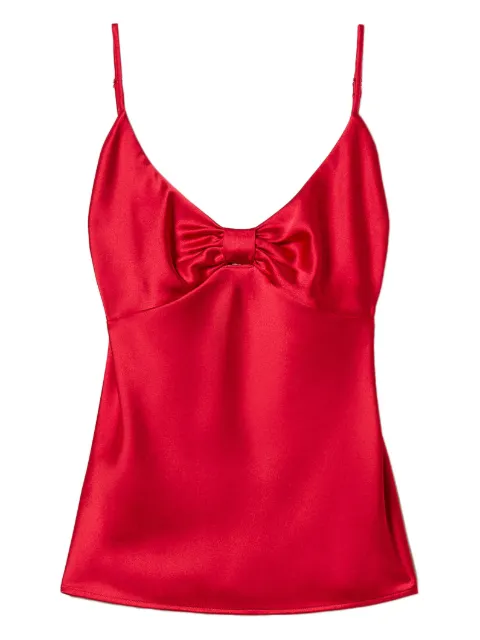TWINSET satin top with knot Red 261AP2253