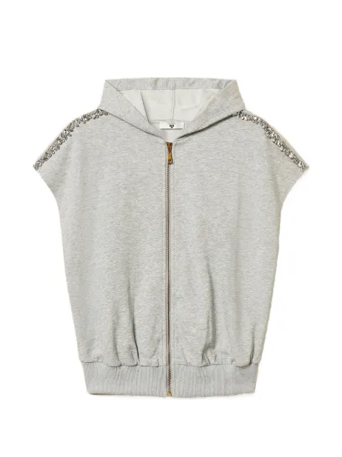 TWINSET hoodie with cabochon embroidery Grey 261LL2BBB