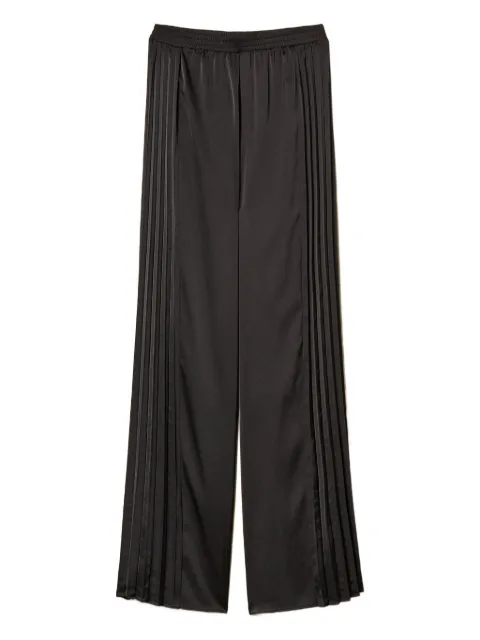 TWINSET wide leg trousers with pleated inserts Black 261LB2HDD