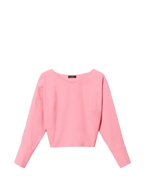 TWINSET poplin shirt with crossover Pink 261AP2132