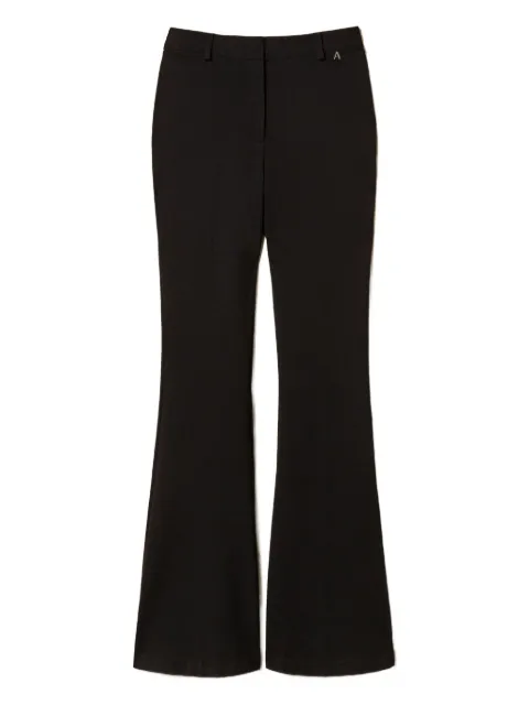 TWINSET flared trousers with logo Black 261AP2149